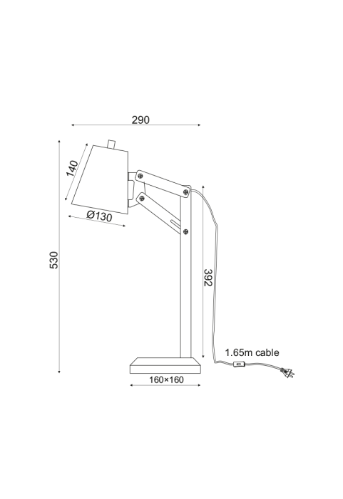 NETTO TABLE LIGHTING 1ΧΕ14 WOOD+GREY METAL 27Χ16ΧΗ53CM SELDON