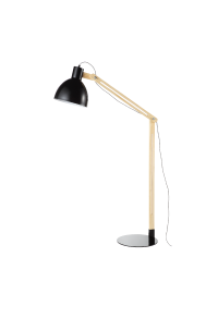 NETTO FLOOR LIGHTING 1ΧΕ27 WOOD+BLACK METAL 65Χ30ΧΗ130CM 