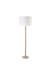 NETTO FLOOR LIGHTING 1ΧΕ27 WOOD+WHITE SHADE Φ45ΧΗ155CM ASSOUAN