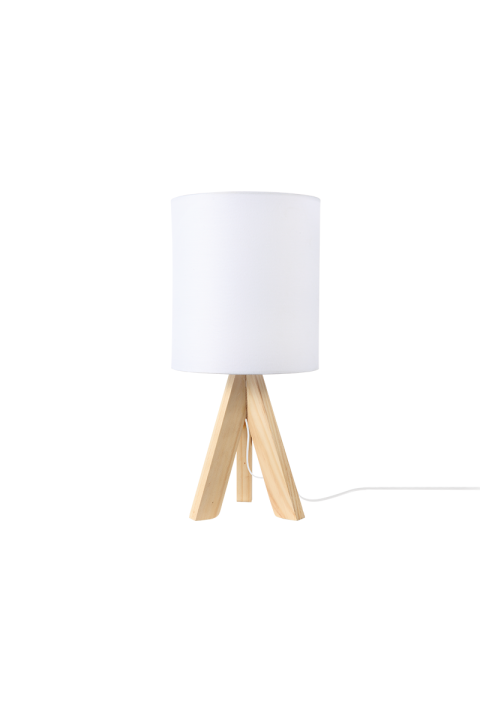 НАСТОЛНА ЛАМПА 1ΧΕ14 ДЪРВО+БЯЛ АМПАЗУР Φ18XH40CM PICCOLO