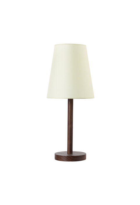 НАСТОЛНА ЛАМПА 1ΧΕ14 ДЪРВО+БЕЗАВО АМПАЗУР  Φ18XH39CM NOSTOS