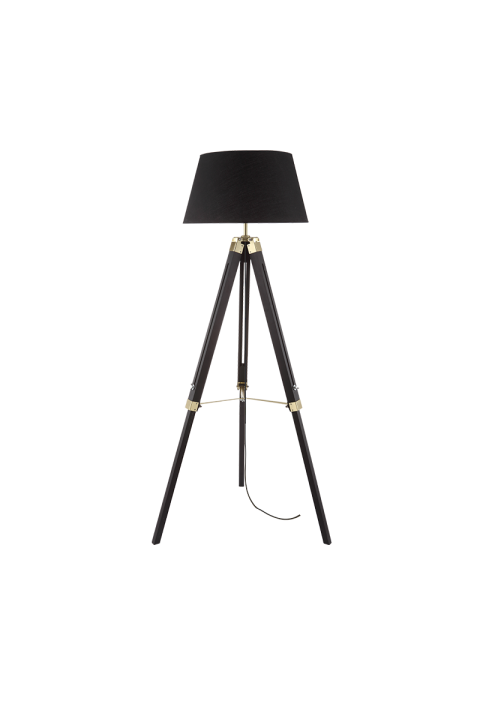 ЛАМПИОН 1ΧΕ27  ДЪРВО+ЧЕРНО АМПАЗУР + МЕСИНГ МЕТАЛ +65Χ55ΧΗ144CM MOUSSE