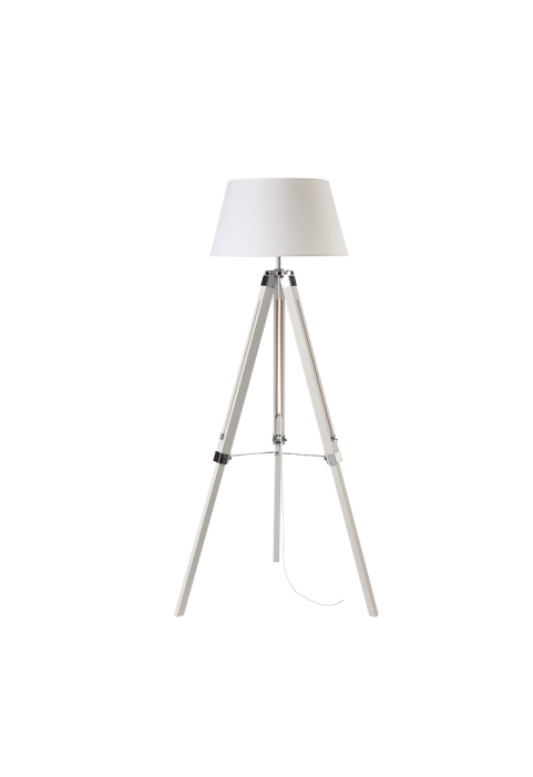 ЛАМПИОН 1ΧΕ27 ДЪРВО+БЯЛ АМПАЗУР+ЦВЯТ МЕТАЛ 65Χ55ΧΗ144CM MOUSSE