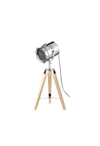 NETTO TABLE LIGHTING 1ΧΕ14 WOOD+CHROME METAL 27Χ30ΧΗ66CM BOA