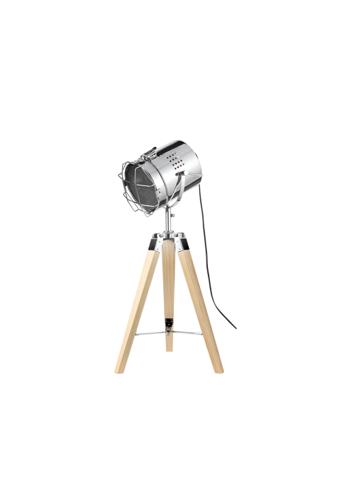NETTO TABLE LIGHTING 1ΧΕ14 WOOD+CHROME METAL 27Χ30ΧΗ66CM BOA