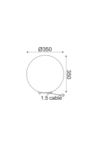 ПОДОВА ЛАМПА  1ΧΕ27 БЯЛО СТЪКЛО +ПЛАСТМАСОВО Φ35ΧΗ35CM LUNA