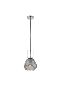 ПЕНДЕЛ 1ΧΕ27 СТЪКЛО ФИМЕ+ ЦВЯТ МЕТАЛ  Φ18ΧΗ120CM DIAMONDRA