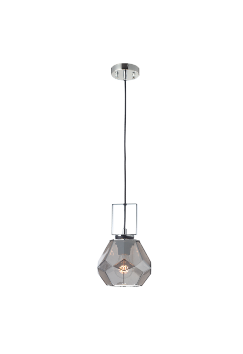 ПЕНДЕЛ 1ΧΕ27 СТЪКЛО ФИМЕ+ ЦВЯТ МЕТАЛ  Φ18ΧΗ120CM DIAMONDRA