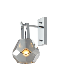 АПЛИК 1ΧΕ27 СТЪКЛО ФИМЕ+ ЦВЯТ МЕТАЛ  Φ18Χ23,5Χ30CM DIAMONDRA