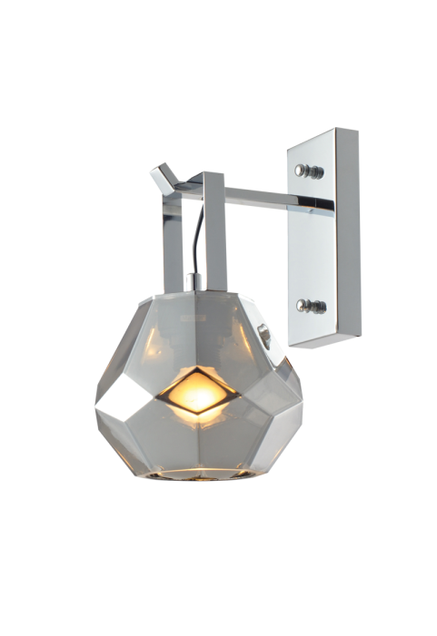 АПЛИК 1ΧΕ27 СТЪКЛО ФИМЕ+ ЦВЯТ МЕТАЛ  Φ18Χ23,5Χ30CM DIAMONDRA