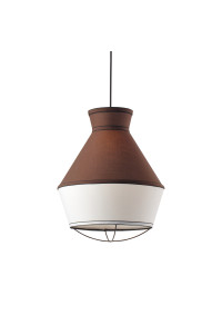 ПЕНДЕЛ 1ΧΕ27 ПЛАТ КФЪВ + БЯЛ Φ35ΧΗ120CM