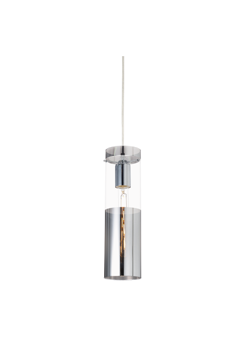 ПЕНДЕЛ 1ΧΕ27 ЦБЯТ СТЪКЛО + МЕТАЛ  Φ10ΧΗ120CM DEJAVU