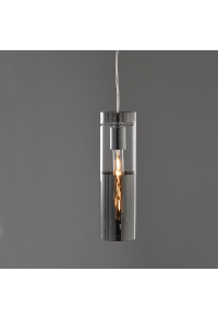ПЕНДЕЛ 1ΧΕ27 ЦБЯТ СТЪКЛО + МЕТАЛ  Φ10ΧΗ120CM DEJAVU