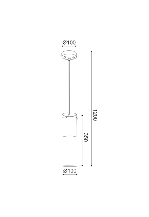 ПЕНДЕЛ 1ΧΕ27 ЦБЯТ СТЪКЛО + МЕТАЛ  Φ10ΧΗ120CM DEJAVU