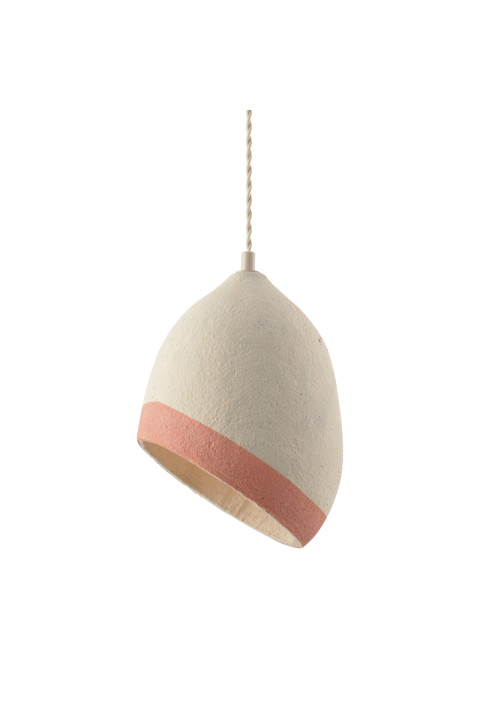 ПЕНДЕЛ 1ΧΕ27 БЯЛ/РОЗОВ ГЛИНА Φ20ΧΗ120CM