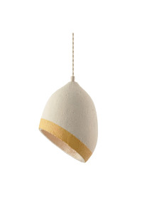 ПЕНДЕЛ 1ΧΕ27 БЯЛ/ЖЪЛТ ГЛИНА Φ20ΧΗ120CM