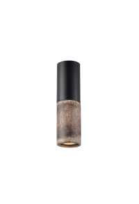 ЛУНА ACA LIGHTING / 1XGU10 BROWN CLAY+BLACK METALLIC Ø7XH24CM PLACEBO