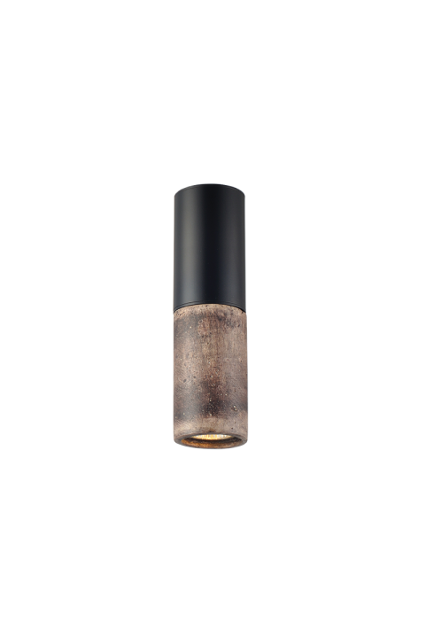 ЛУНА ACA LIGHTING / 1XGU10 BROWN CLAY+BLACK METALLIC Ø7XH24CM PLACEBO