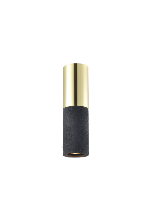 Луна ACA LIGHTING / 1XGU10 BLACK CLAY+METAL BRASS Ø7XH24CM PLACEBO