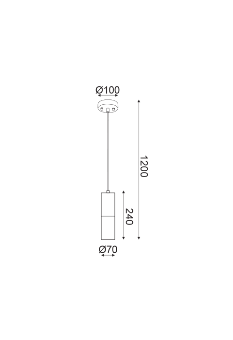 ^ PHASING OUT PENDANT LUMINAIRE 1XGU10 MAROON CLAY + METALLIC BLACK Φ10ΧΗ120CM PLACEBO