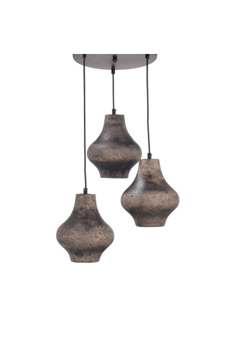 ПЕНДЕЛ 3ΧΕ27 КАФЯВА ГЛИНА Φ39ΧΗ120CM