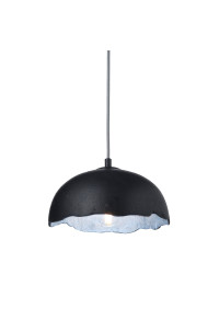 ПЕНДЕЛ 1ΧΕ27 ЧЕРНА/СРЕБЪРНА ГЛИНА Φ25ΧΗ120CM