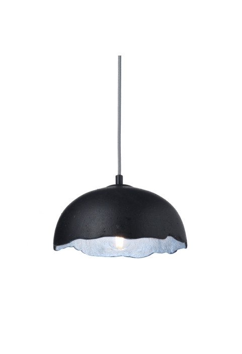 ПЕНДЕЛ 1ΧΕ27 ЧЕРНА/СРЕБЪРНА ГЛИНА Φ25ΧΗ120CM