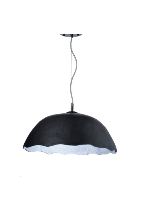 ПЕНДЕЛ 1ΧΕ27 ЧЕРНА/СРЕБЪРНА ГЛИНА  Φ45ΧΗ120CM