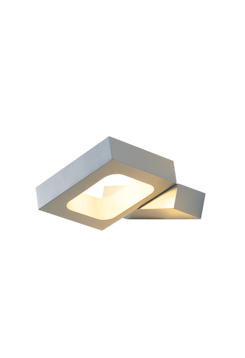 АПЛИКА 6W 3000K СИВ АЛУМИН 14,5X13X3CM CYCLOP