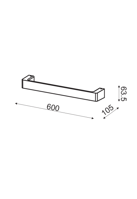 АПЛИК ЛЕД 12W 3000K ЗЛАТЕН АЛУМИН 60Χ6,4Χ10,5CM FOGA
