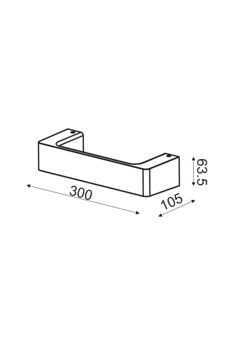 АПЛИК ЛЕД  6W 3000K БЯЛ АЛУМИН 30Χ6,4Χ10,5CM FOGA
