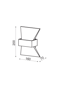 АПЛИК ЛЕД  6W 3000K ЧЕРЕН АЛУМИН 20Χ16Χ7CM ELEGANT