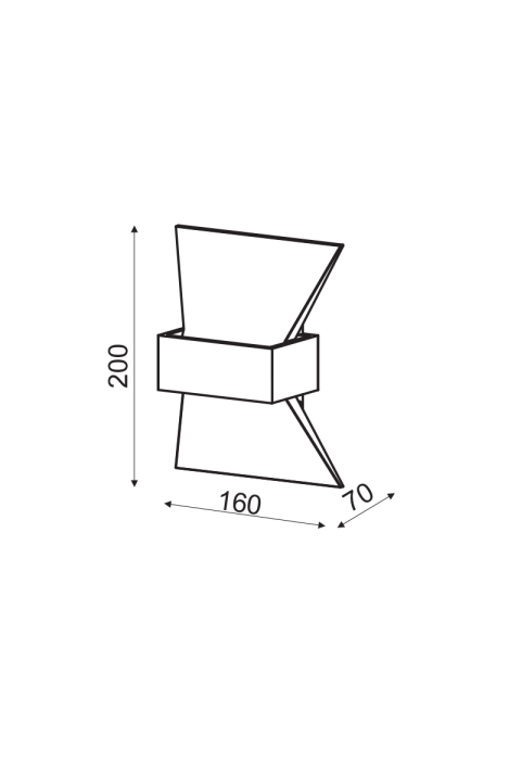 АПЛИК ЛЕД  6W 3000K ЧЕРЕН АЛУМИН 20Χ16Χ7CM ELEGANT