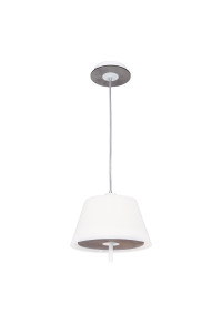 ПЕНДЕЛ 1ΧE27 ЦВЯТ ЦИМЕНТ MDF+БЯЛО АЛУМИН+ ПЛАТ+ Φ28ΧΗ80CM
