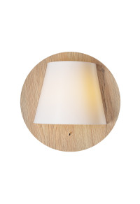 АПЛИК ЛЕД 5W 3000Κ ЦВЯТ СВЕТЛО ДЪРВО MDF+БЯЛО ПЛАСТМОСОВО Φ25Χ12,5