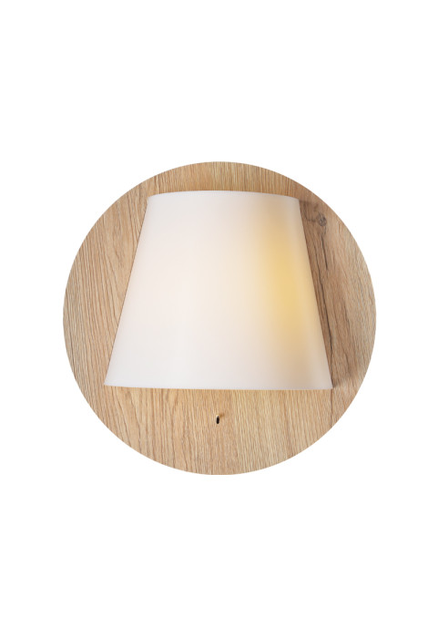 АПЛИК ЛЕД 5W 3000Κ ЦВЯТ СВЕТЛО ДЪРВО MDF+БЯЛО ПЛАСТМОСОВО Φ25Χ12,5