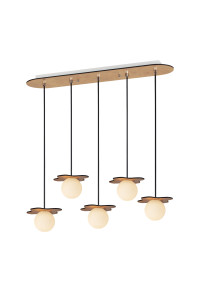 ПЕНДЕЛ 5ΧG9 АНТИКЕ МЕСИНГ MDF+ БЯЛО СТЪКЛО 63Χ15ΧΗ60CM