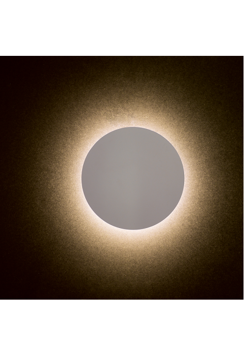 АПЛИК ЛЕД 15W 3000Κ  БЯЛО MDF КРЪГ Φ30ΧΗ3,6CM ECLIPSE