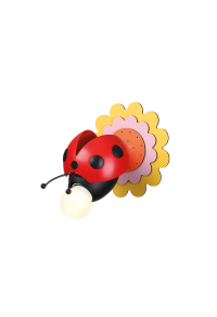 NETTO WALL LUMINAIRE 1XE27 RED METAL+PLASTIC+MDF BEE 15Χ20X15CM BEES
