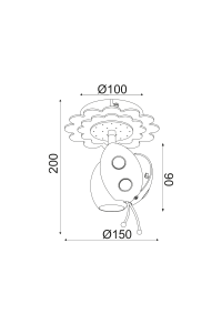 NETTO WALL LUMINAIRE 1XE27 RED METAL+PLASTIC+MDF BEE 15Χ20X15CM BEES