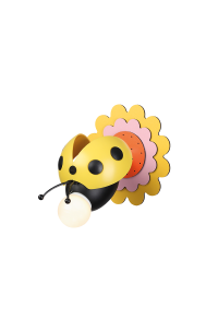 NETTO WALL LUMINAIRE 1XE27 YELLOW METAL+PLASTIC+MDF BEE 15Χ20X15CM BEES