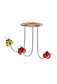 NETTO PENDANT LUMINAIRE 3XE27 MULTICOLOR METAL+PLASTIC+MDF BEE Φ23ΧH75CM BEES