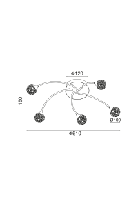ПЛАФОН ACA LIGHTING 5ΧG9 SKYLAR