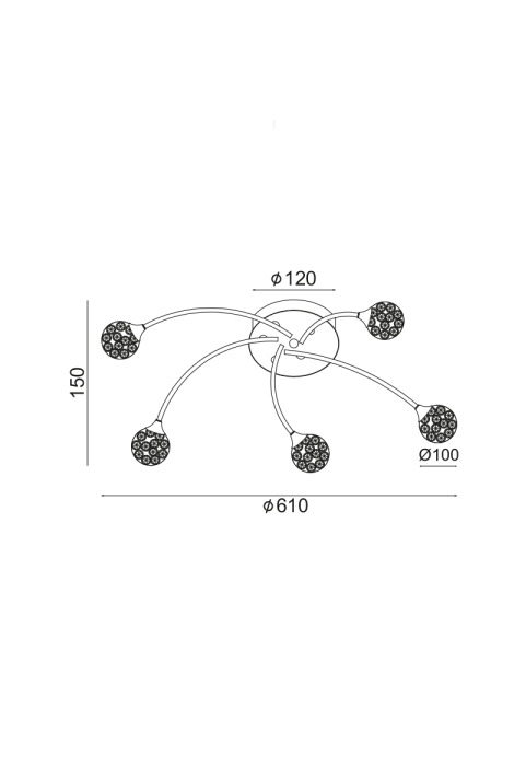 ПЛАФОН ACA LIGHTING 5ΧG9 SKYLAR