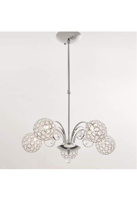 ПОЛИЛЕЙ ACA LIGHTING /  5XG9 CRYSTAL BALLS SKYLAR