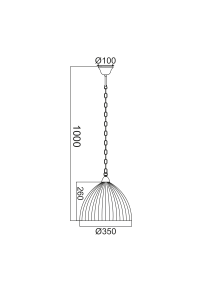  ПЕНДЕЛ MANOLIA / STRIPED GLASS PENDANT Φ38CM 1XE27 MANOLIA
