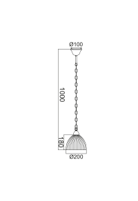 ПЕНДЕЛ СТЪКЛО С РАЙЕТА Φ20CM 1ΧΕ27 MANOLIA