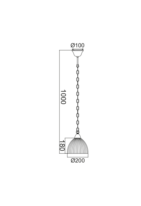 ПЕНДЕЛ СТЪКЛО С РАЙЕТА Φ20CM 1ΧΕ27 MANOLIA