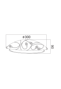 ПЛАФОНИЕРА С КРИСТАЛ Φ30CM 2ΧΕ27 ANYA