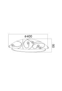 ПЛАФОНИЕРА С КРИСТАЛ Ф40CM 3ΧΕ27 ANYA